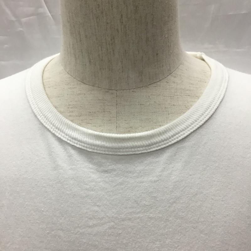 デンハム DENHAM カットソー 長袖 長袖カットソー クルーネックカットソー ロングスリーブカットソー プリントTシャツ M プリント 白 / ホワイト /  メンズ USED 古着 中古 10118620