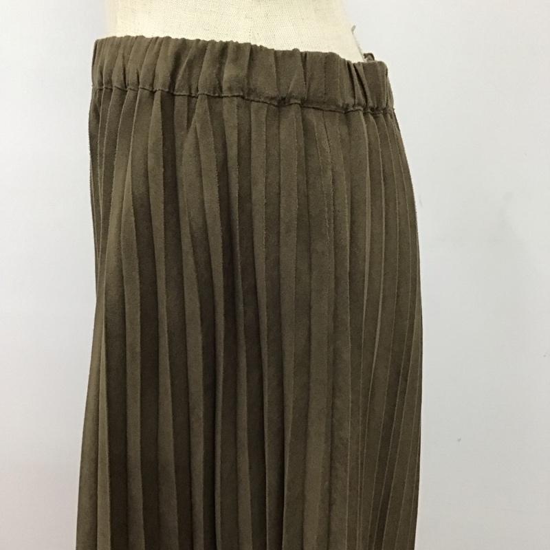 ジーナシス JEANASIS スカート ロングスカート JS050038N9 フェイクスエード プリーツスカート FREE 無地 茶 / ブラウン /  レディース USED 古着 中古 10122447