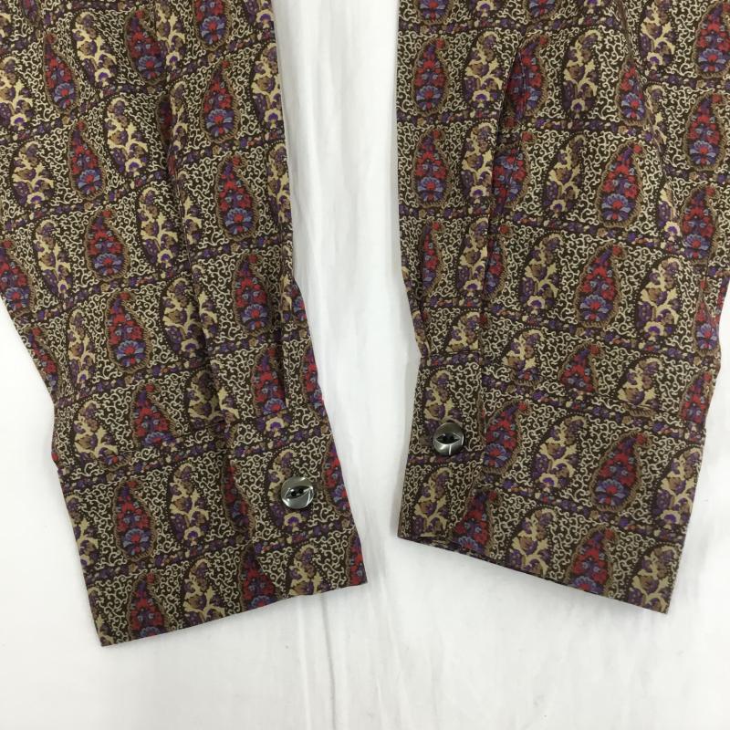 ニードルス Needles シャツ、ブラウス 長袖 Classic Shirts OT209 M 総柄 茶 / ブラウン /  メンズ USED 古着 中古 10127266