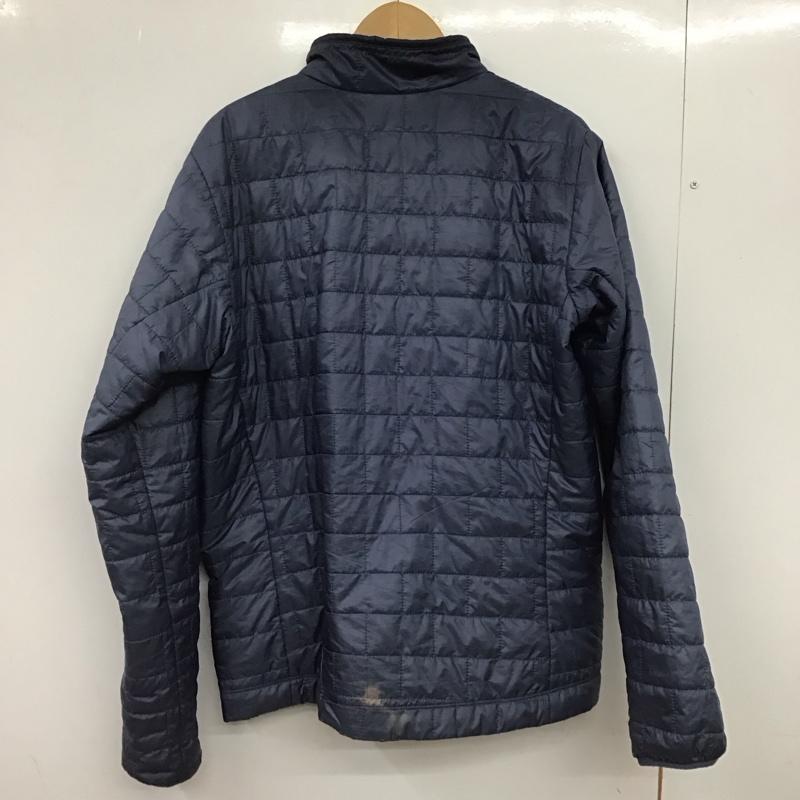 パタゴニア patagonia ジャケット、上着 ジャケット、ブレザー ジップアップジャケット キルティングジャケット アウター M ロゴ、文字 紺 / ネイビー /  メンズ USED 古着 中古 10147375