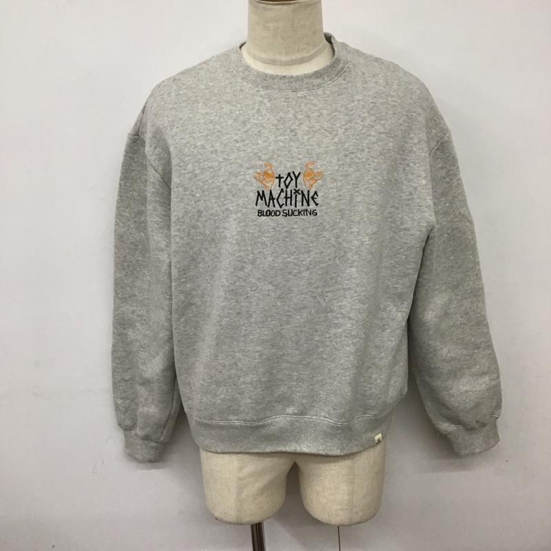 トイ マシーン TOY MACHINE トレーナー 長袖 長袖トレーナー スウェット クルーネック リブスウェットカットソー M ロゴ、文字 灰 / グレー /  メンズ USED 古着 中古 10124269