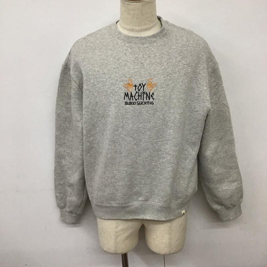トイ マシーン TOY MACHINE トレーナー 長袖 長袖トレーナー スウェット クルーネック リブスウェットカットソー M ロゴ、文字 灰 / グレー /  メンズ USED 古着 中古 10124269