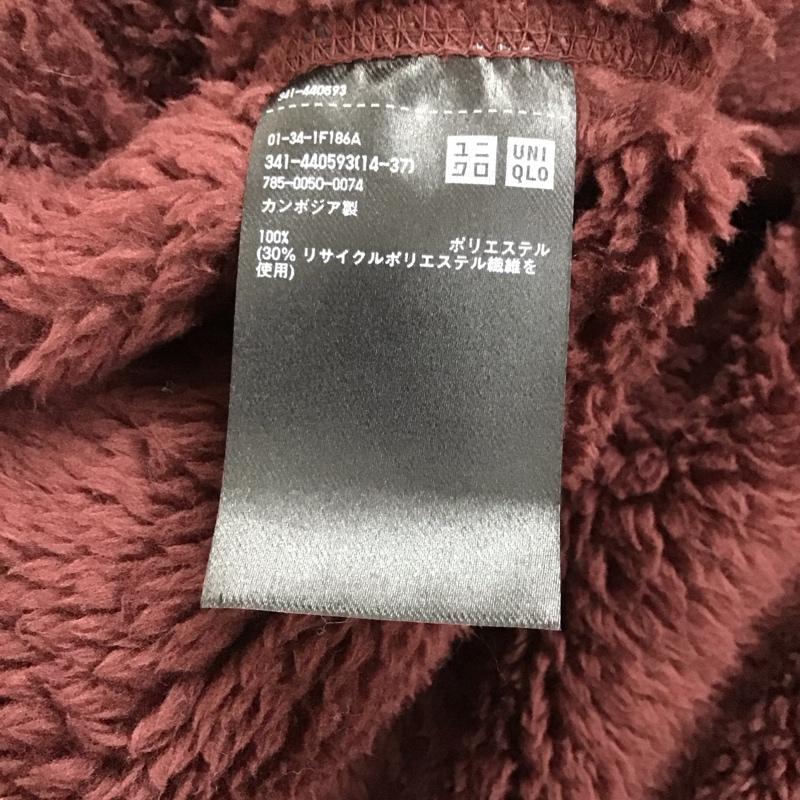 ユニクロ UNIQLO ジャケット、上着 ジャケット、ブレザー 341-440593 ファーリーフリースフルジップジャケット スタンドカラー XL 無地 えんじ / ワインレッド /  メンズ USED 古着 中古 10130810