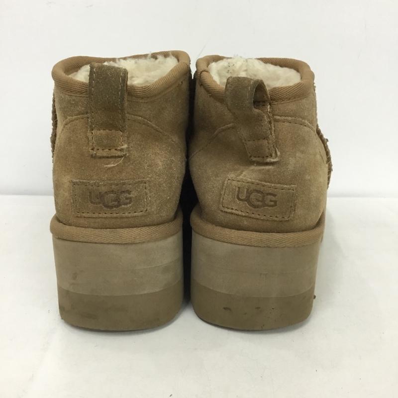アグ UGG ブーツ ショートブーツ 1135092 クラシック ウルトラ ミニ プラットフォーム 厚底 26cm 26.0cm ロゴ、文字 ベージュ / ベージュ /  メンズ USED 古着 中古 10147130