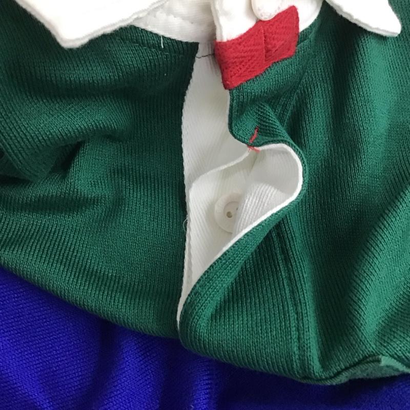 ブルックスブラザーズ BROOKS BROTHERS ポロシャツ 半袖 ラガーシャツ M ワンポイント 青 / ブルー / X 赤 / レッド / X 緑 / グリーン /  メンズ USED 古着 中古 10112919