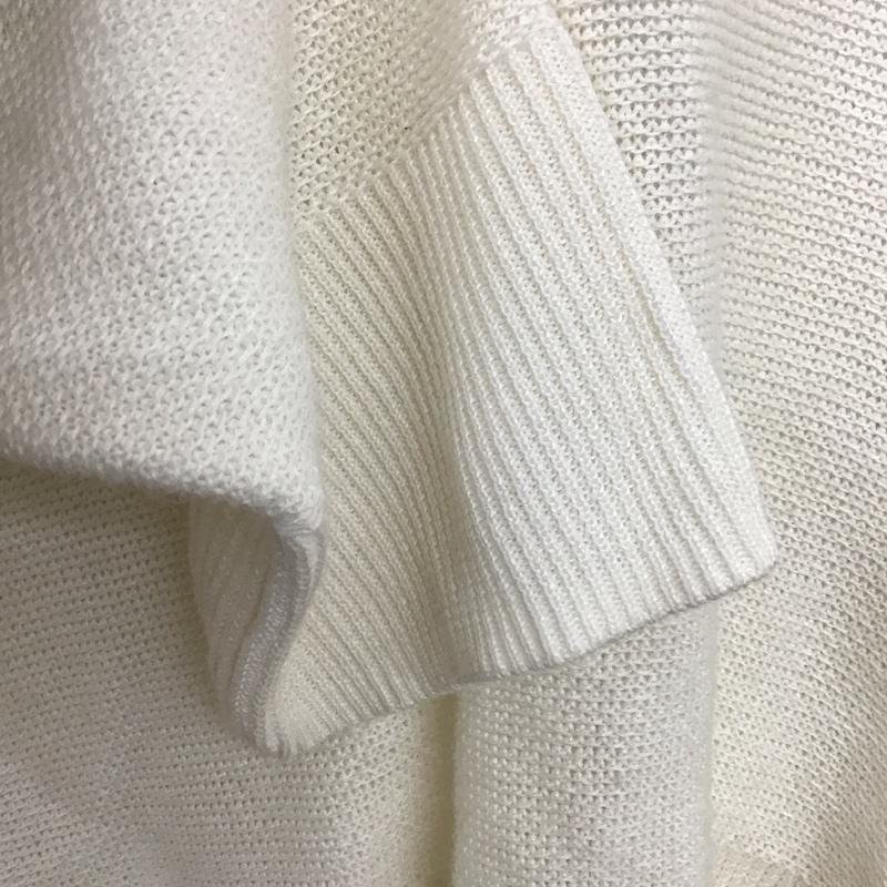 マカフィー MACPHEE ニット、セーター 長袖 S 無地 白 / ホワイト /  レディース USED 古着 中古 10140677