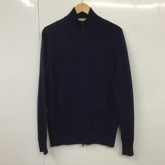 古着 USED ニット、セーター 長袖 ジップアップ Laboratrio38 無地 紺 / ネイビー /  メンズ USED 古着 中古 10134866