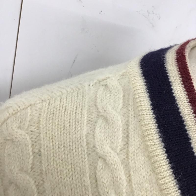 フレッドペリー FRED PERRY ニット、セーター 長袖 長袖ニットカットソー ニット セーター Vネックニット L ロゴ、文字 マルチカラー / マルチカラー /  メンズ USED 古着 中古 10117258