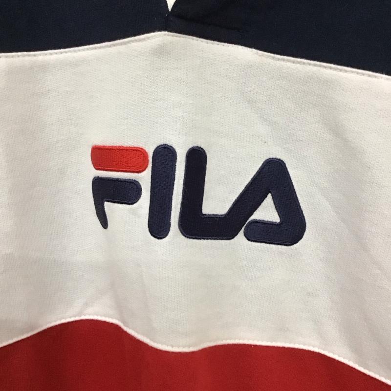 フィラ FILA ポロシャツ 長袖 FL5234 ラガーシャツ FREE ロゴ、文字 白 / ホワイト / X 紺 / ネイビー / X 赤 / レッド /  レディース USED 古着 中古 10119587