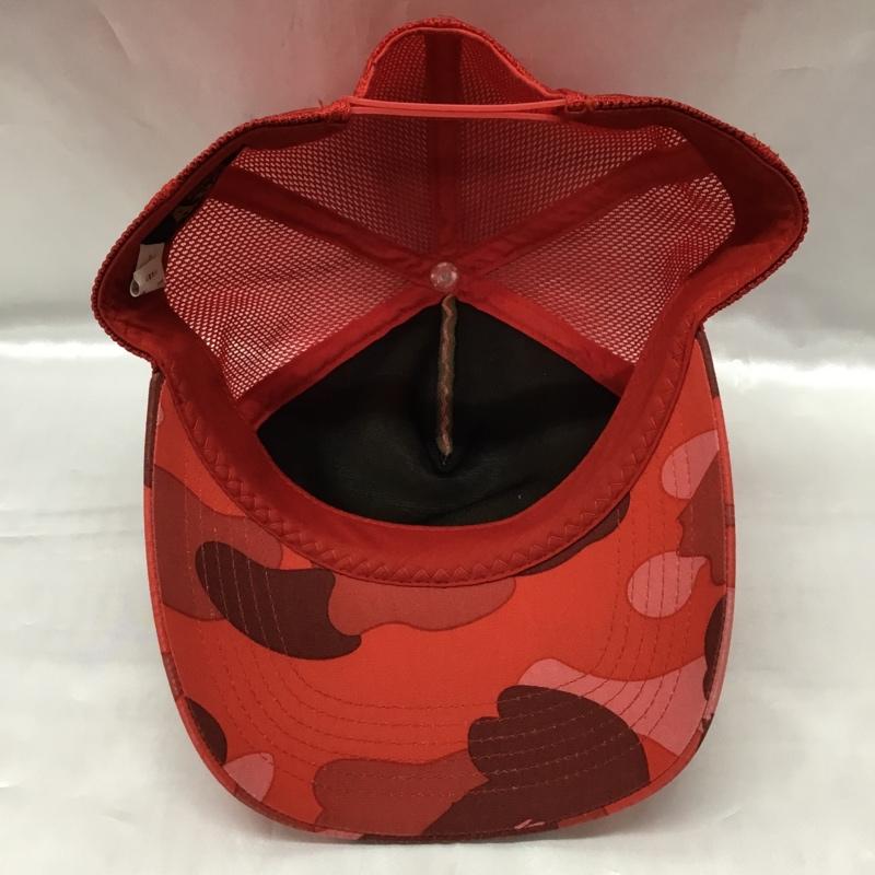 アベイシングエイプ A BATHING APE 帽子 キャップ メッシュ カモ柄 FREE カモフラージュ柄・迷彩 赤 / レッド /  メンズ USED 古着 中古 10109197