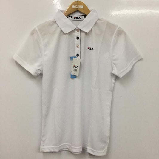 フィラ FILA ポロシャツ 半袖 FL1667 速乾 吸汗 タグ付き M ロゴ、文字 白 / ホワイト /  レディース USED 古着 中古 10133054