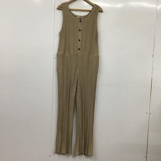 ジーナシス JEANASIS サロペット・オーバーオール サロペット、オーバーオール Vスカシニットサロペ M 無地 ベージュ / ベージュ /  レディース USED 古着 中古 10131474