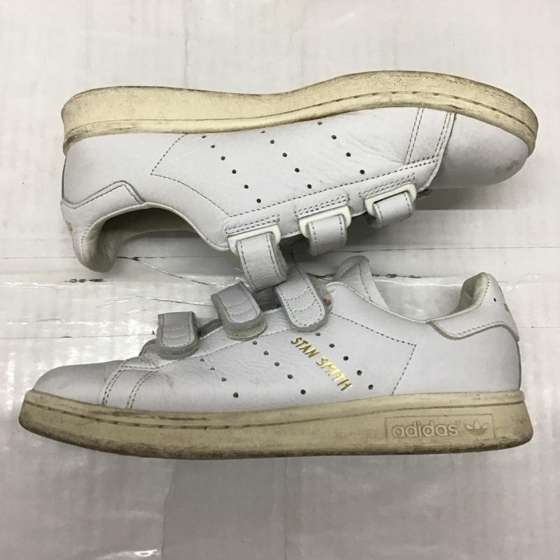 アディダス adidas スニーカー スニーカー BC0417 STAN SMITH ベルクロ 22.5cm 22.5cm ロゴ、文字 白 / ホワイト / X 金 / ゴールド /  レディース USED 古着 中古 10118415