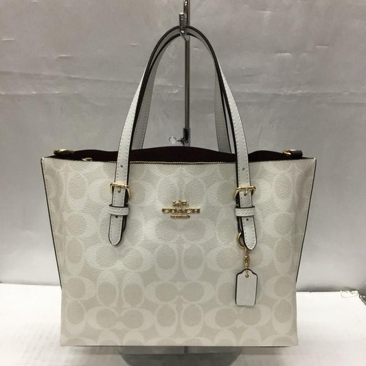 コーチ COACH ショルダーバッグ ショルダーバッグ C4250 シグネチャー 2WAY ハンドバッグ ロゴ、文字 白 / ホワイト /  レディース USED 古着 中古 10109577
