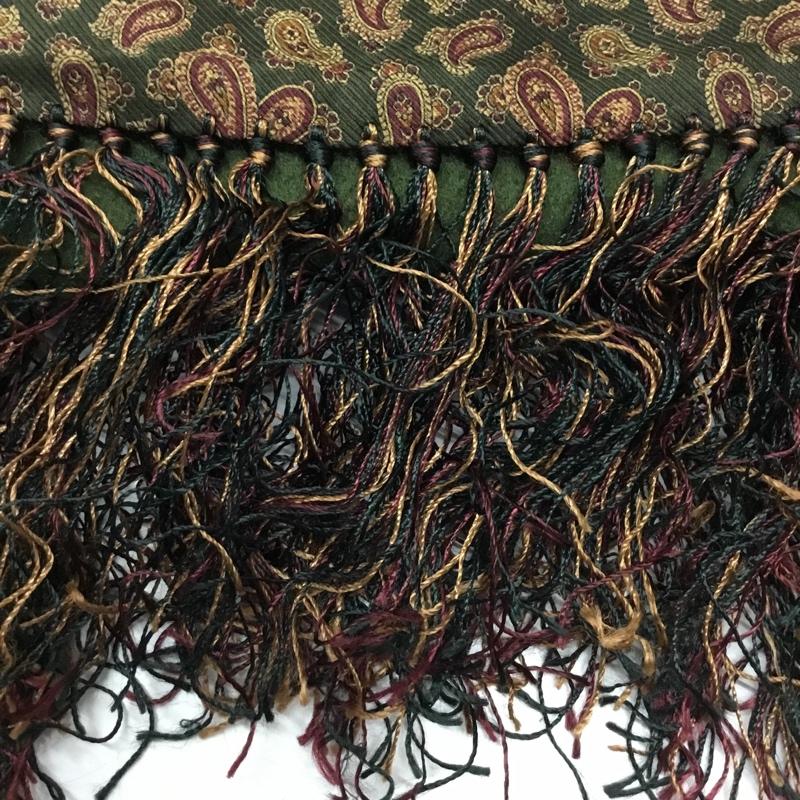 ブルックスブラザーズ BROOKS BROTHERS マフラー マフラー カシミヤ ペイズリー ロゴ、文字 カーキ / カーキ /  メンズ USED 古着 中古 10113639