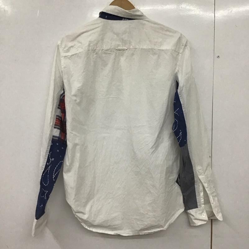 デシグアル Desigual シャツ、ブラウス 長袖 長袖シャツ チェックシャツ カラーシャツ S チェック 白 / ホワイト /  メンズ USED 古着 中古 10147978
