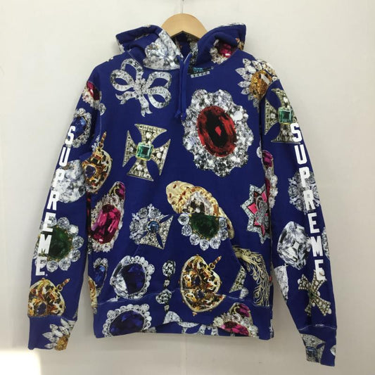 シュプリーム Supreme パーカー 長袖 Jewels Hooded Sweat shirt ジュエルズ フーデッド スウェット シャツ 18AW S プリント 青 / ブルー /  メンズ USED 古着 中古 10105690