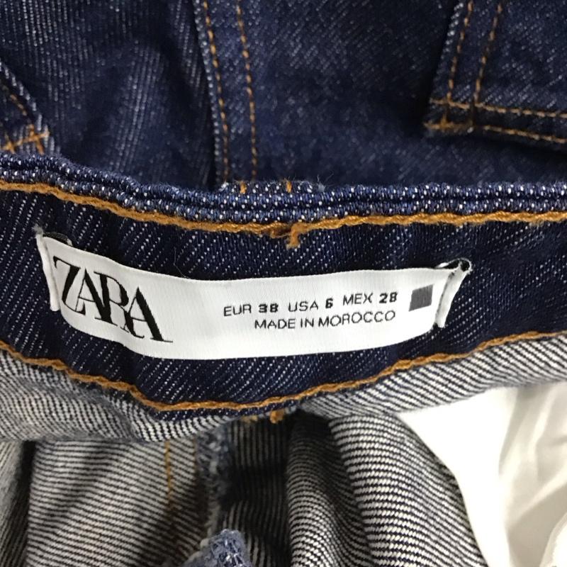 ザラ ZARA パンツ デニム、ジーンズ 4406 059 405 ワイドパンツ タグ付き 無地 インディゴ / インディゴ /  レディース USED 古着 中古 10109486