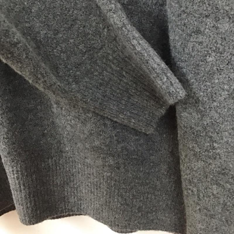 ユニクロ UNIQLO ニット、セーター 長袖 351-432321 ユニクロスフレヤーンハーフジップセーター 長袖ニット L 無地 灰 / グレー /  メンズ USED 古着 中古 10142988