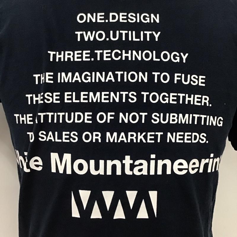 ホワイトマウンテニアリング WHITE MOUNTAINEERING Tシャツ 半袖 wm2171534 BIGWLOGOPRINTEDTSHIRT 半袖カットソー プリントTシャツ 0 ロゴ、文字 紺 / ネイビー /  メンズ USED 古着 中古 10115285