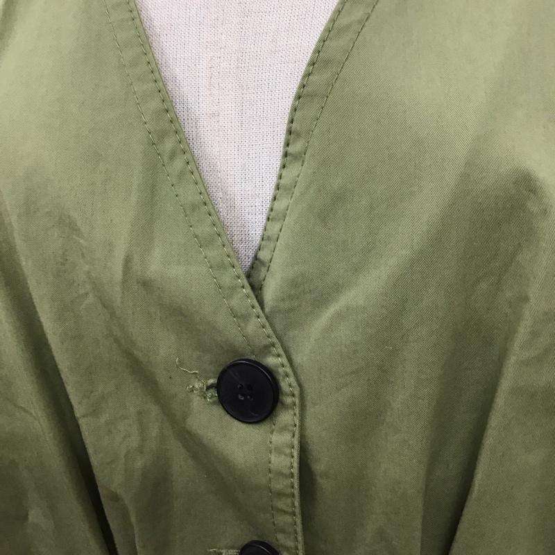 ザラティーアールエフ ZARA TRF ワンピース ロングスカート 3092 186 505 ノーカラー Ｖネック XS 無地 カーキ / カーキ /  レディース USED 古着 中古 10111063