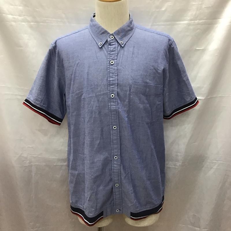 ビームス ハート BEAMS HEART シャツ、ブラウス 半袖 42-01-0067-152 L 無地 青 / ブルー /  メンズ USED 古着 中古 10117024