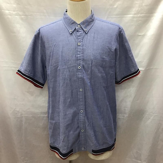 ビームス ハート BEAMS HEART シャツ、ブラウス 半袖 42-01-0067-152 L 無地 青 / ブルー /  メンズ USED 古着 中古 10117024