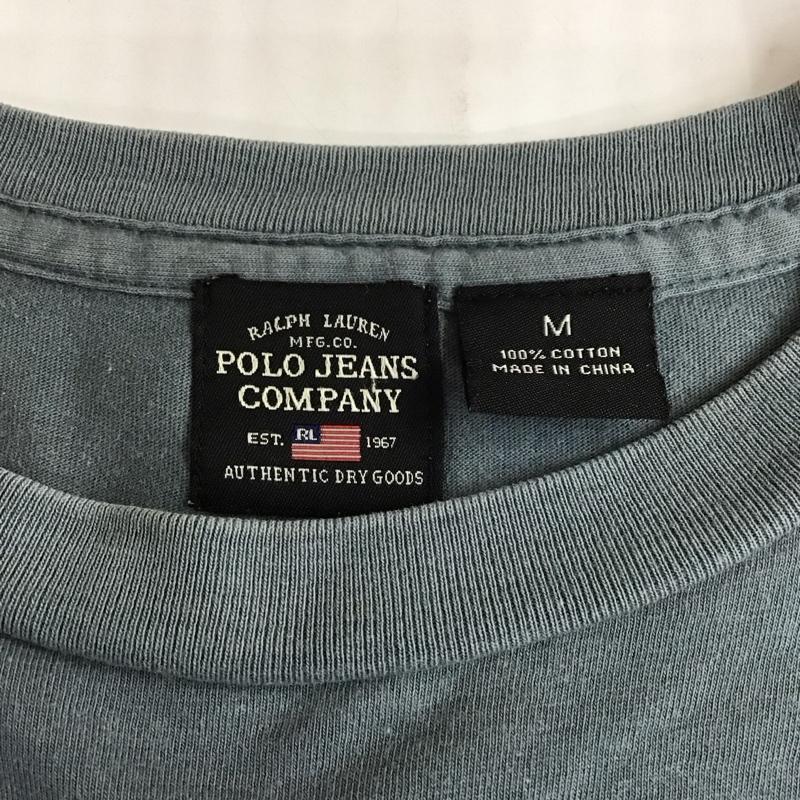 ポロジーンズカンパニー POLOJEANSCO. Tシャツ 半袖 半袖カットソー プリントTシャツ クルーネックカットソー M ロゴ、文字 灰 / グレー /  メンズ USED 古着 中古 10107134