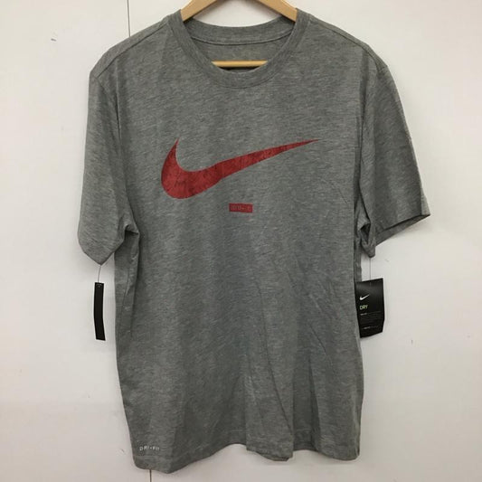 ナイキ NIKE Tシャツ 半袖 BQ1854-063 スウッシュ DRI-FIT スポーツウェア タグ付き XL ロゴ、文字 灰 / グレー /  メンズ USED 古着 中古 10135571
