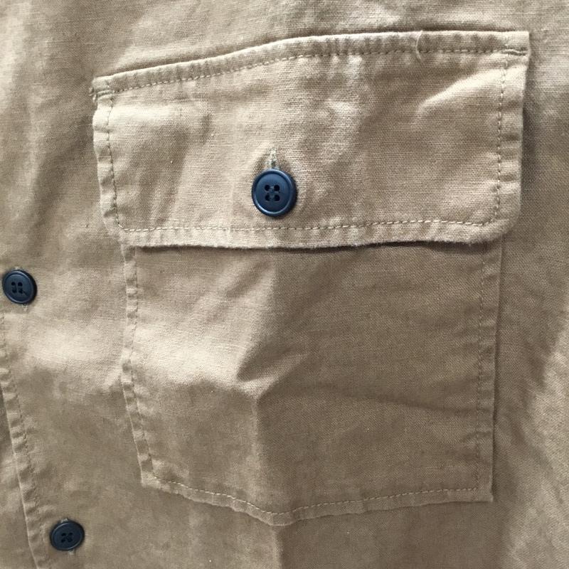 ラコレ LAKOLE シャツ、ブラウス 半袖 LKMF01U0NM ビッグシルエット オーバーサイズ L 無地 茶 / ブラウン /  メンズ USED 古着 中古 10117766