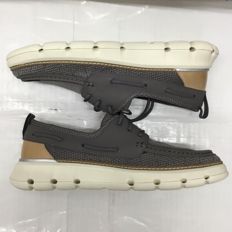 コールハーン COLE HAAN カジュアルシューズ カジュアルシューズ C35978 4ゼログランド レガッタ ボートシューズ 8.5Ｍ US：8.5 ロゴ、文字 灰 / グレー / X 茶 / ブラウン /  メンズ USED 古着 中古 10106256