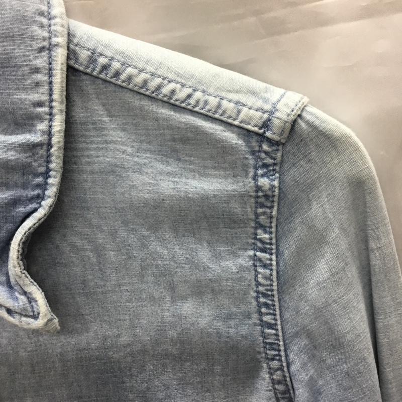 レミ レリーフ REMI RELIEF シャツ、ブラウス 長袖 長袖シャツ カラーシャツ ポケットシャツ 長袖カットソー デニムシャツ XS 無地 インディゴ / インディゴ /  メンズ USED 古着 中古 10117711