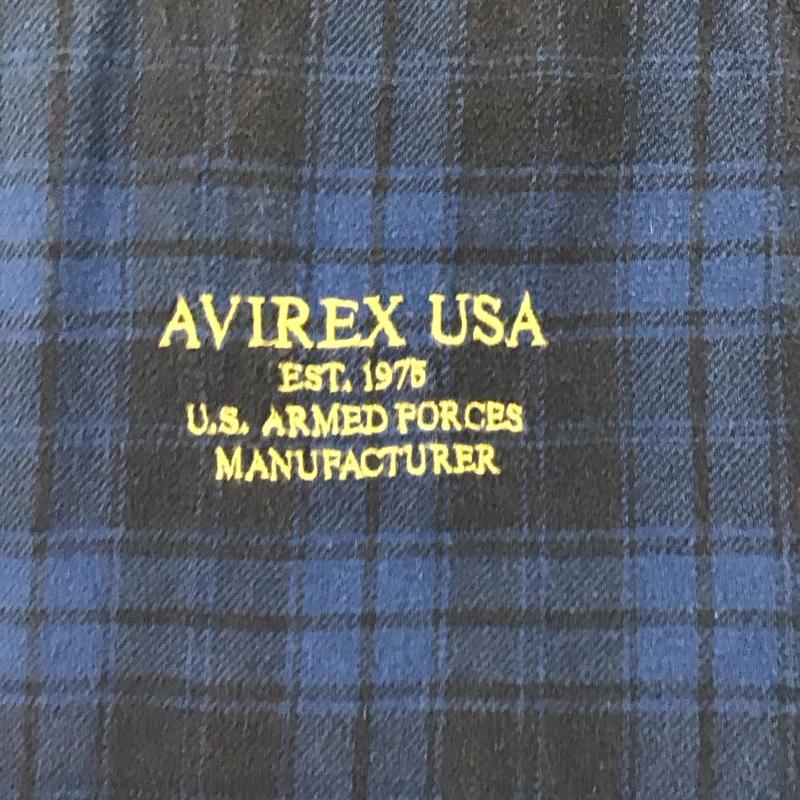 アヴィレックス AVIREX シャツ、ブラウス 長袖 長袖シャツ チェックシャツ カラーシャツ M チェック 青 / ブルー /  メンズ USED 古着 中古 10135880