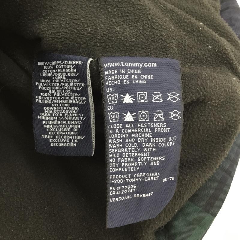トミーヒルフィガー TOMMY HILFIGER ジャケット、上着 ダウンベスト L チェック 緑 / グリーン /  レディース USED 古着 中古 10141162