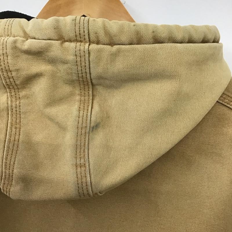 カーハート Carhartt ジャケット、上着 ジャンパー、ブルゾン ジップアップジャケット アウター 古着 L ロゴ、文字 ベージュ / ベージュ /  メンズ USED 古着 中古 10147368
