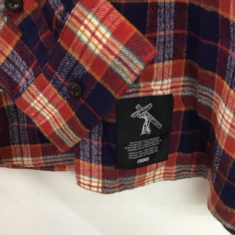 クライミー CRIMIE シャツ、ブラウス 長袖 長袖シャツ チェックシャツ カラーシャツ L チェック マルチカラー / マルチカラー /  メンズ USED 古着 中古 10133079