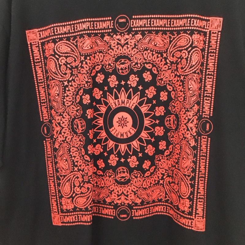 イグザンプル EXAMPLE Tシャツ 半袖 半袖カットソー プリントTシャツ クルーネックカットソー XL プリント 黒 / ブラック /  メンズ USED 古着 中古 10131230