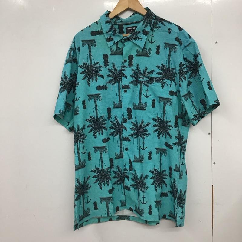 ハーレー Hurley シャツ、ブラウス 半袖 半袖シャツ プリントシャツ ポケットシャツ XL プリント 青 / ブルー /  メンズ USED 古着 中古 10132193