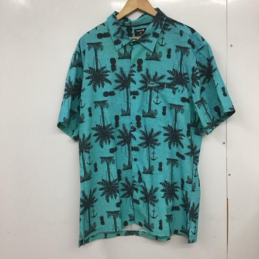 ハーレー Hurley シャツ、ブラウス 半袖 半袖シャツ プリントシャツ ポケットシャツ XL プリント 青 / ブルー /  メンズ USED 古着 中古 10132193