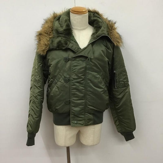 アルファインダストリー Alpha Industries ジャケット、上着 ジャンパー、ブルゾン ジップアップジャケット ジャンパー ジャケット ミリタリージャケット アウター M 無地 カーキ / カーキ /  メンズ USED 古着 中古 10124157