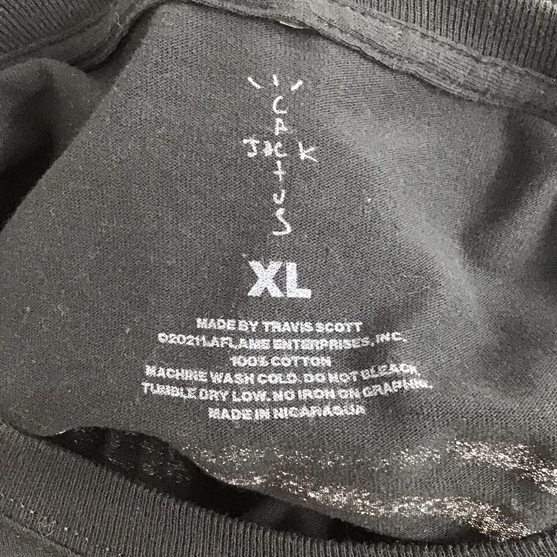 カクタスジャック Cactus Jack Tシャツ 長袖 ロン XL プリント 黒 / ブラック /  メンズ USED 古着 中古 10124962