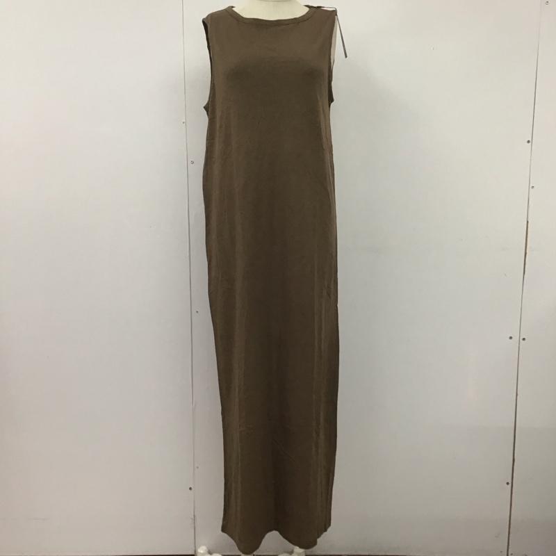 ジーナシス JEANASIS ワンピース ロングスカート JS071470 バックオープンカットOP タグ付き FREE 無地 茶 / ブラウン /  レディース USED 古着 中古 10107179