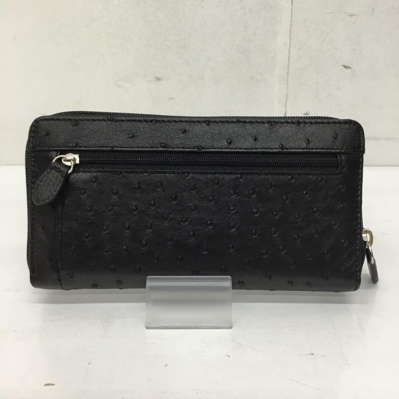 オーストリッチ ostrich 財布 長財布 松屋銀座　オーストリッチ  黒 / ブラック /  レディース USED 古着 中古 10140920
