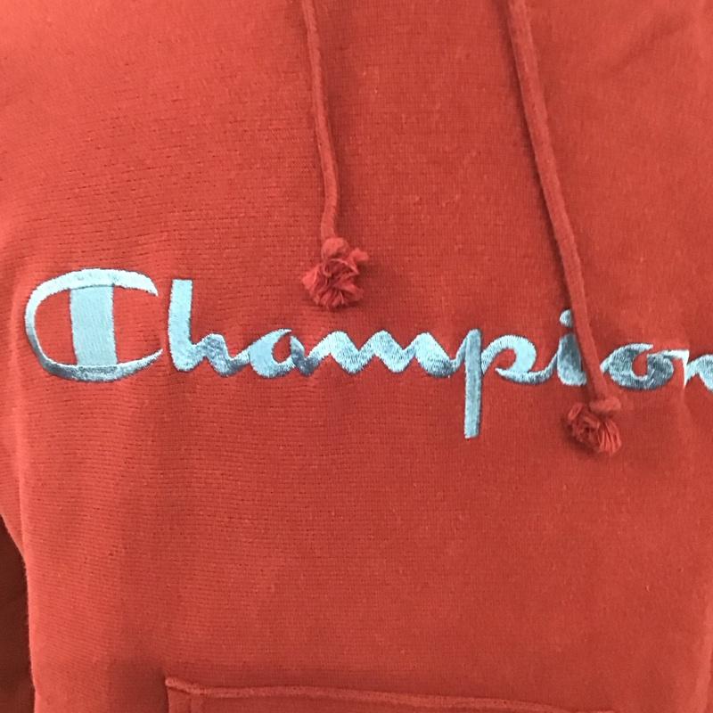 チャンピオン Champion パーカー 長袖 C3-L107 リバースウィーブスウェットパーカー 長袖パーカー スウェット L ロゴ、文字 えんじ / ワインレッド /  メンズ USED 古着 中古 10124086
