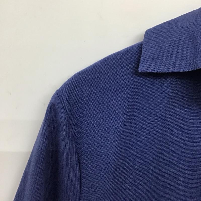 ザラベーシック ZARA BASIC ワンピース ひざ丈スカート L 無地 青 / ブルー /  レディース USED 古着 中古 10134646