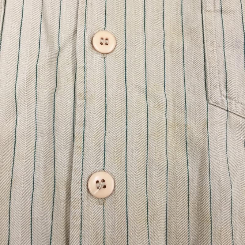 コカコーラ Coca Cola シャツ、ブラウス 半袖 M ストライプ ベージュ / ベージュ /  メンズ USED 古着 中古 10109717