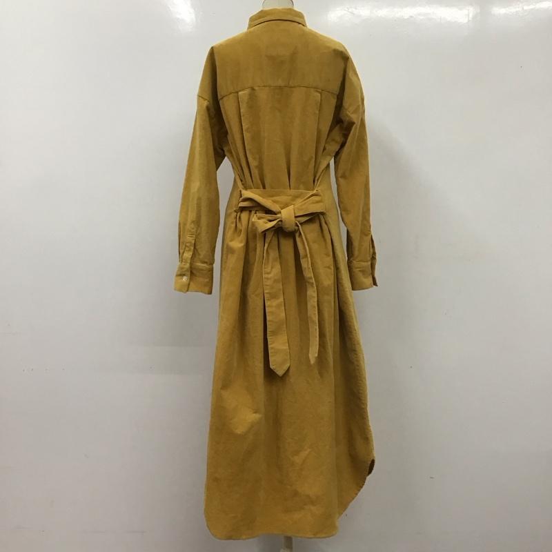 フリークスストア FREAK S STORE ワンピース ロングスカート FOL19AW139 FREEDOM BY FREAKS STORE コーデュロイ シャツワンピース FREE 無地 マスタード / マスタード /  レディース USED 古着 中古 10115867