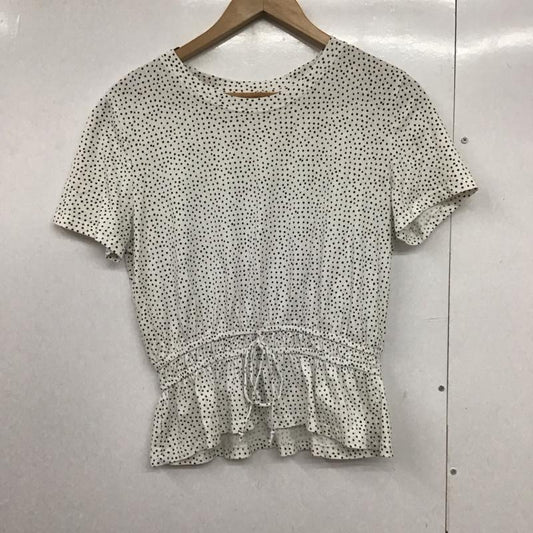 ザラ ZARA カットソー 半袖 L ドット 白 / ホワイト /  レディース USED 古着 中古 10140629