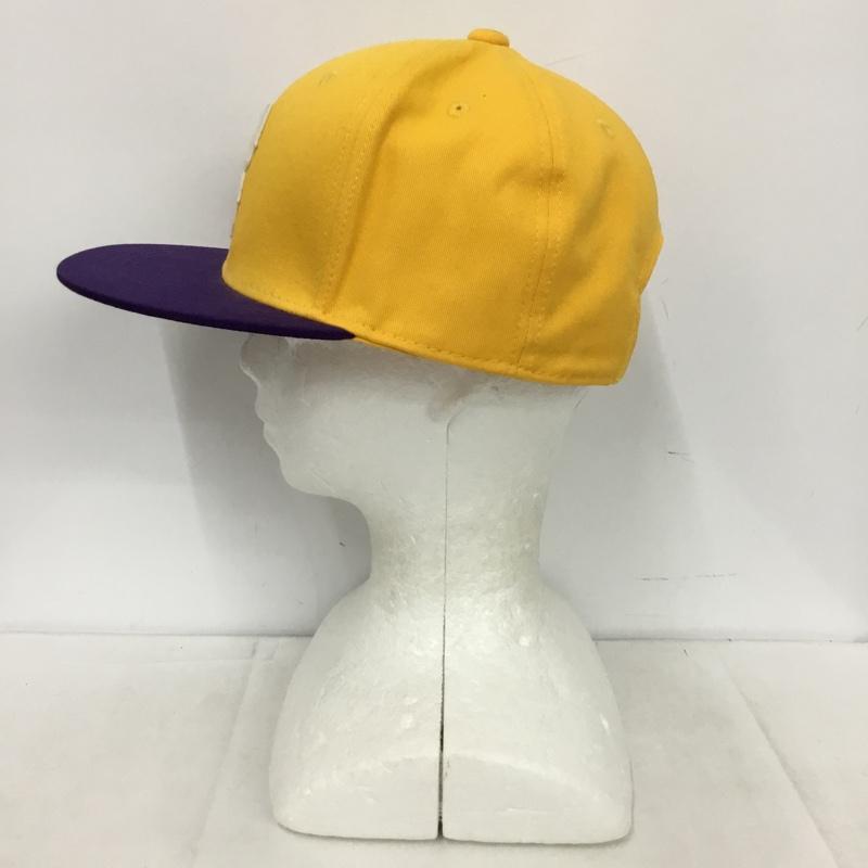 ベースコントロール BASECONTROL 帽子 キャップ ロゴ、文字 黄 / イエロー / X 紫 / パープル /  メンズ USED 古着 中古 10150714