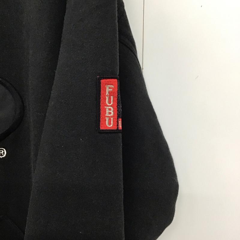 フブ FUBU パーカー 長袖 プルオーバー スウェット 裏起毛 フーディー XL ロゴ、文字 黒 / ブラック /  メンズ USED 古着 中古 10144722